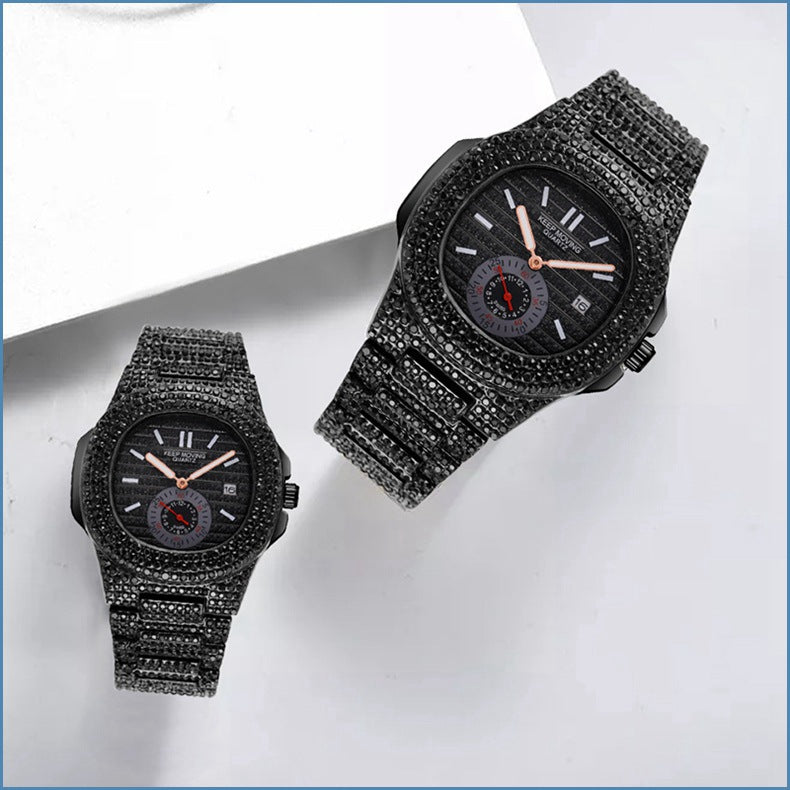 Men’s Quartz Casual Watch  Waterproof 30M with Calendar & Mineral Glass Mirror