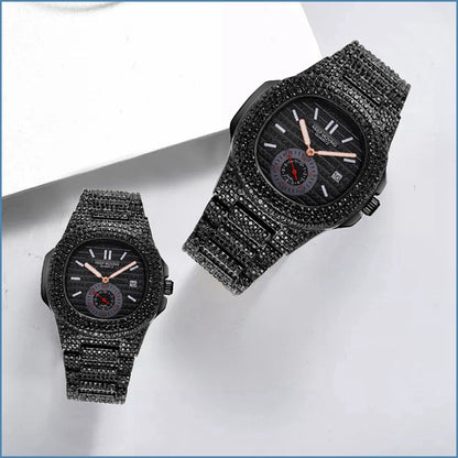 Men’s Quartz Casual Watch  Waterproof 30M with Calendar & Mineral Glass Mirror