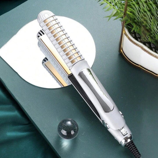 2-in-1 Hair Straightener & Curler Ceramic Styling Tool with Adjustable Temperature