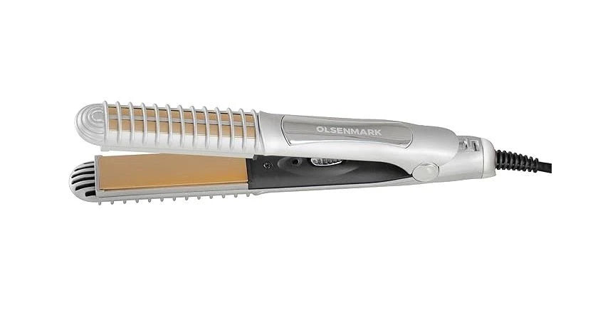2-in-1 Hair Straightener & Curler Ceramic Styling Tool with Adjustable Temperature
