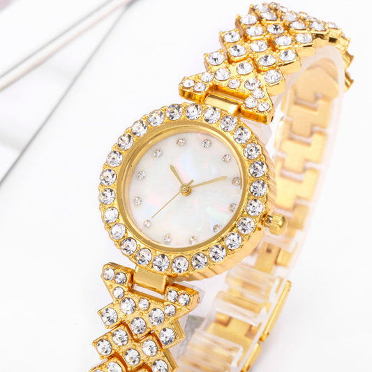 Women’s Fashion Alloy Watch Elegant Slim Design in Gold,