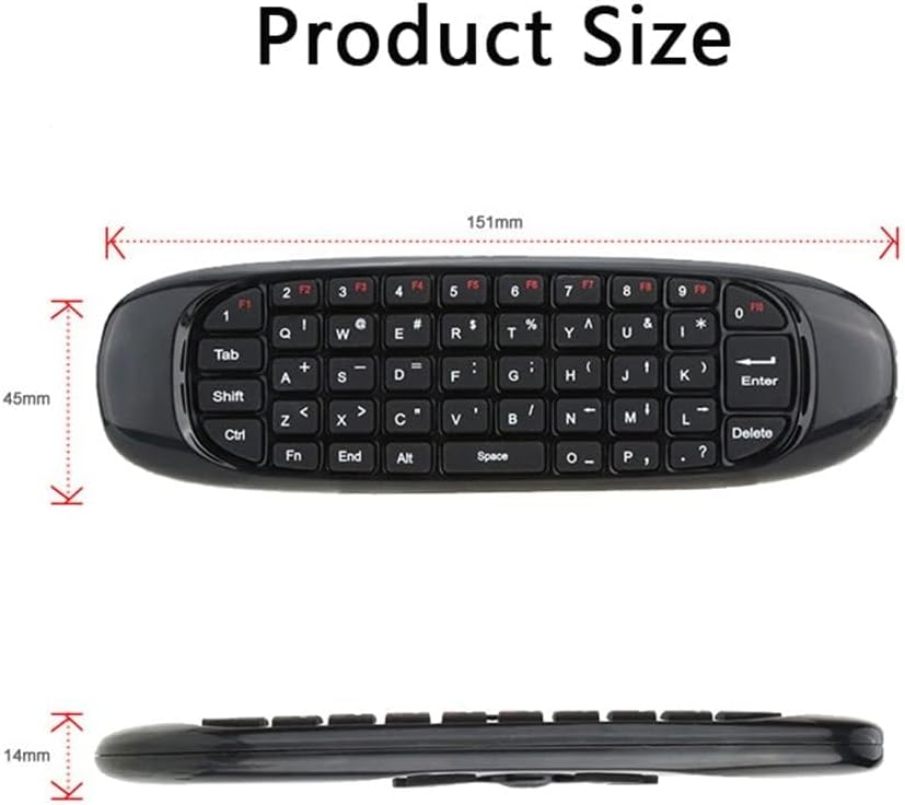 Wireless Mini Keyboard with Air Mouse & Remote  3-in-1 Rechargeable Smart Controller