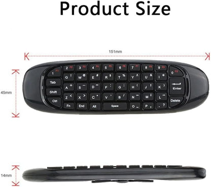 Wireless Mini Keyboard with Air Mouse & Remote  3-in-1 Rechargeable Smart Controller