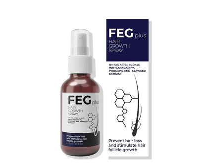 FEG Plus Hair Growth Spray Anti Hair Loss Treatment with Anagain, Procapil & Seaweed Extract