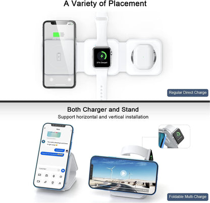 3-in-1 Wireless Charging Station – Fast Charge iPhone, Apple Watch & AirPods
