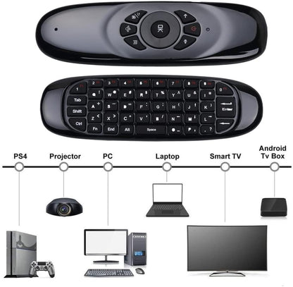 Wireless Mini Keyboard with Air Mouse & Remote  3-in-1 Rechargeable Smart Controller