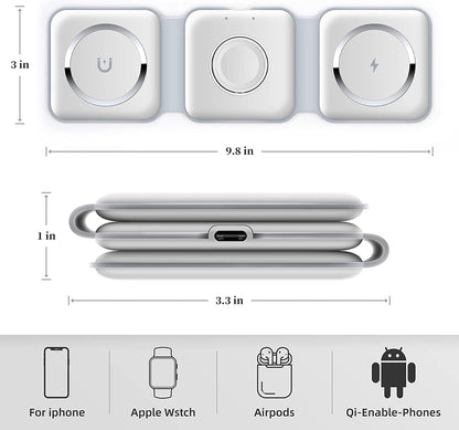3-in-1 Wireless Charging Station – Fast Charge iPhone, Apple Watch & AirPods