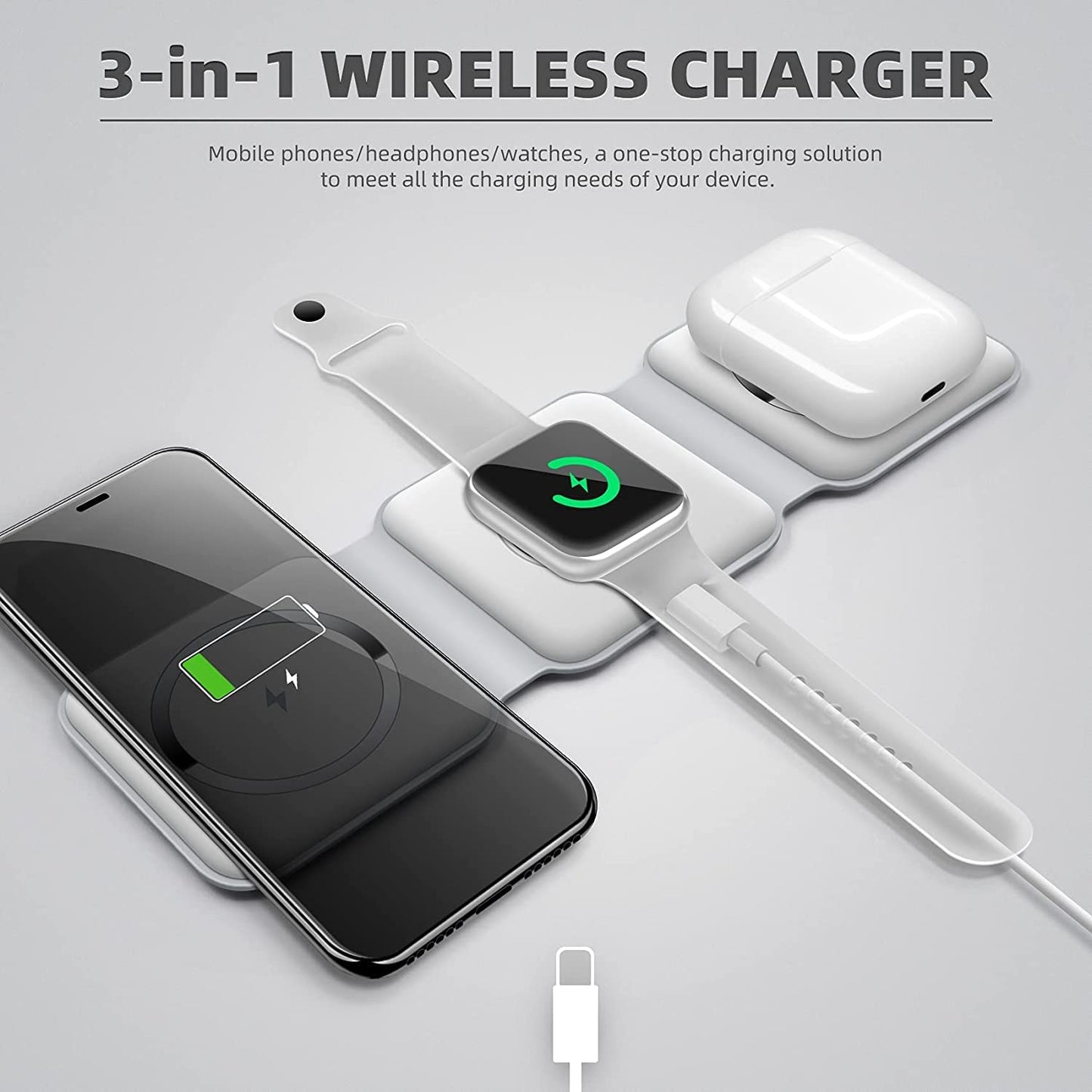3-in-1 Wireless Charging Station – Fast Charge iPhone, Apple Watch & AirPods