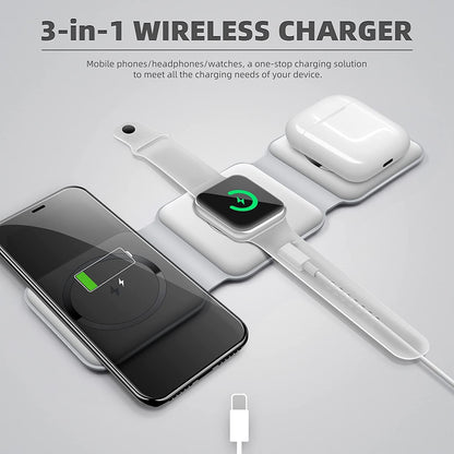 3-in-1 Wireless Charging Station – Fast Charge iPhone, Apple Watch & AirPods