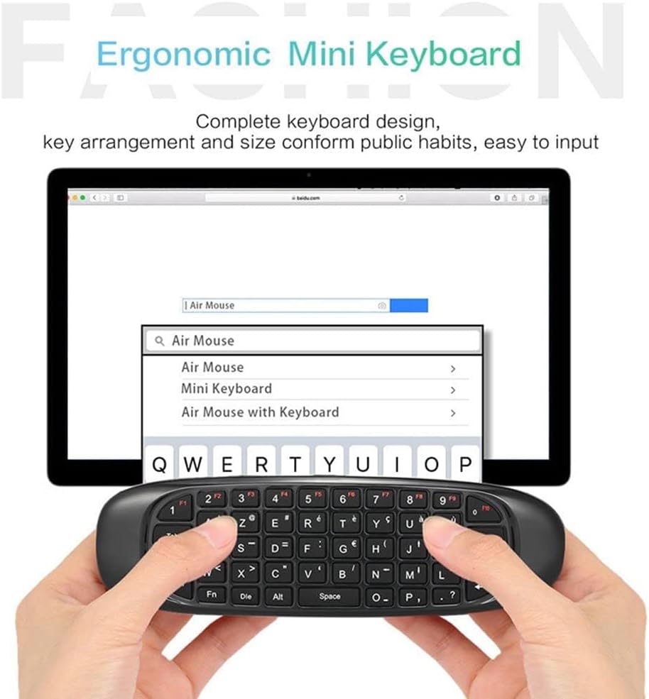 Wireless Mini Keyboard with Air Mouse & Remote  3-in-1 Rechargeable Smart Controller