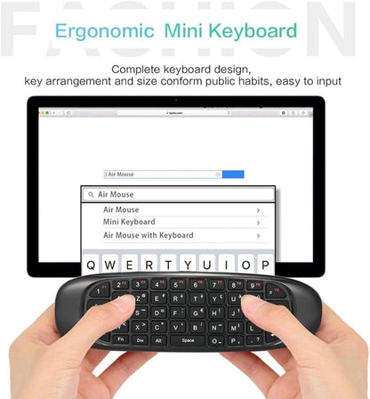Wireless Mini Keyboard with Air Mouse & Remote  3-in-1 Rechargeable Smart Controller