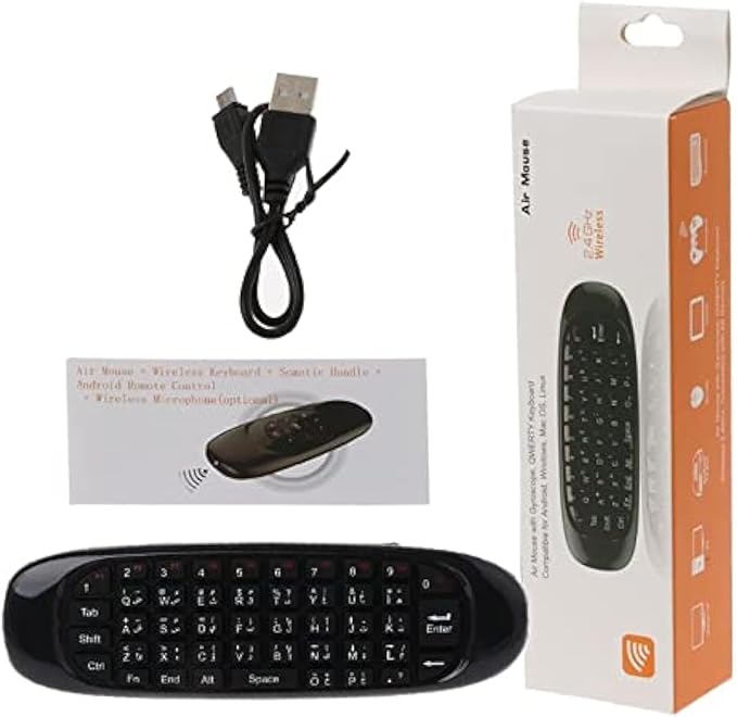 Wireless Mini Keyboard with Air Mouse & Remote  3-in-1 Rechargeable Smart Controller