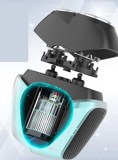 Men’s Electric Shaver 3D Rotary Waterproof Razor with USB-C Rechargeable Battery