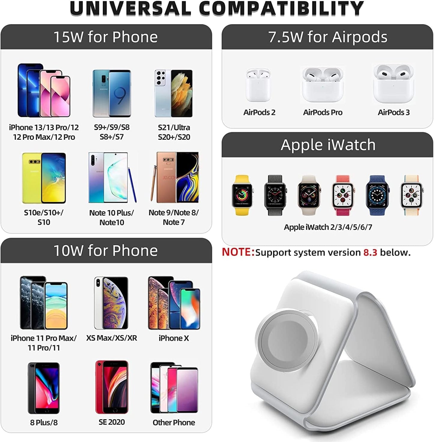 3-in-1 Wireless Charging Station – Fast Charge iPhone, Apple Watch & AirPods