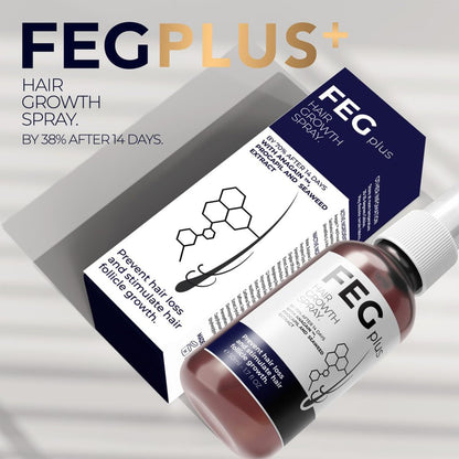 FEG Plus Hair Growth Spray Anti Hair Loss Treatment with Anagain, Procapil & Seaweed Extract
