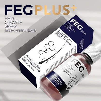 FEG Plus Hair Growth Spray Anti Hair Loss Treatment with Anagain, Procapil & Seaweed Extract