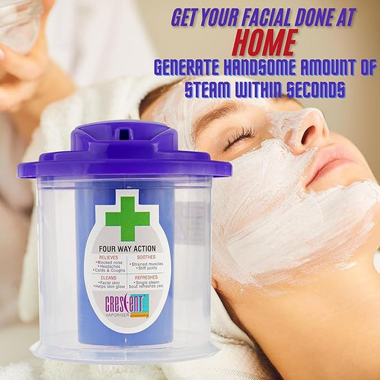 Crescent Economy Vaporiser Multi Purpose Steam Inhaler for Cold Relief, Skincare & Relaxation