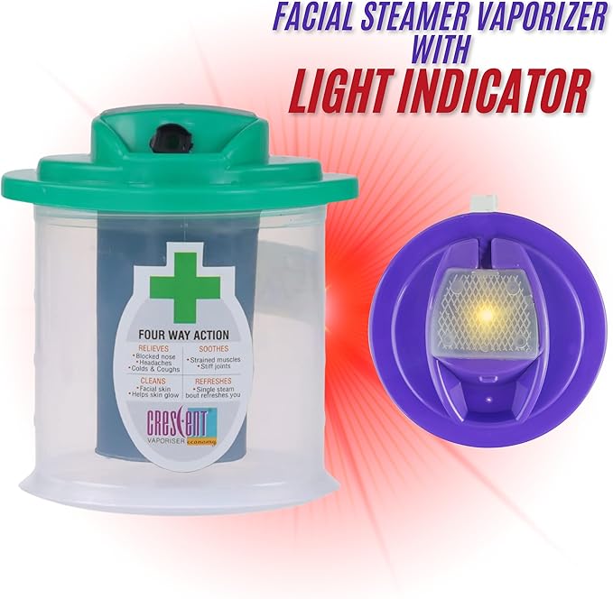 Crescent Economy Vaporiser Multi Purpose Steam Inhaler for Cold Relief, Skincare & Relaxation