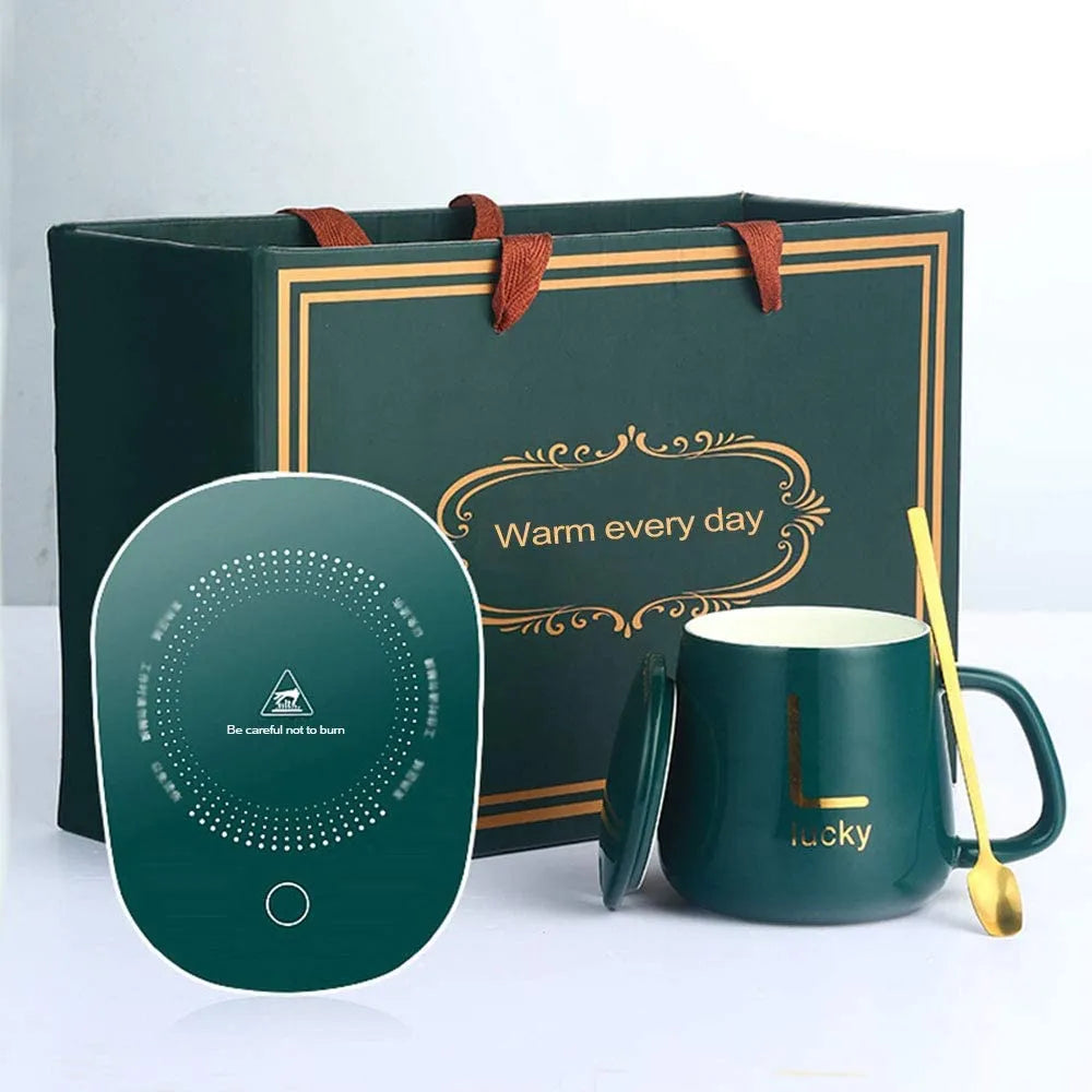 Electric Coffee Mug Warmer Portable Cup Heater with Auto Temperature Control for Home, Office & Travel