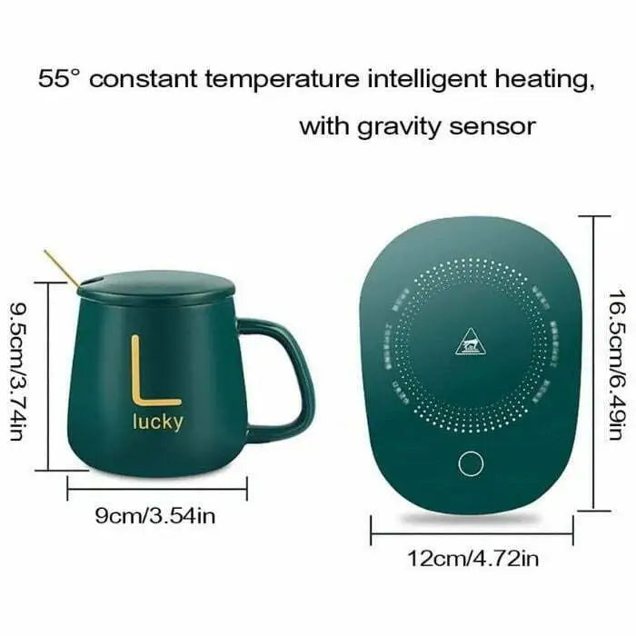 Electric Coffee Mug Warmer Portable Cup Heater with Auto Temperature Control for Home, Office & Travel