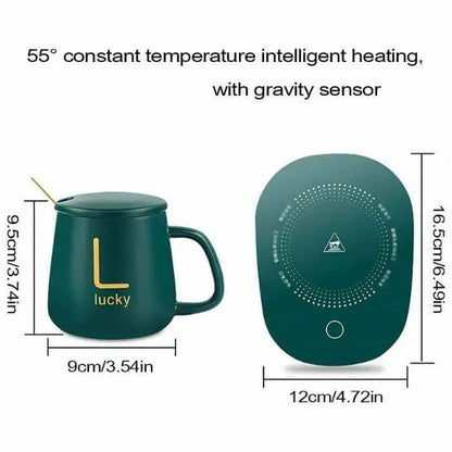 Electric Coffee Mug Warmer Portable Cup Heater with Auto Temperature Control for Home, Office & Travel
