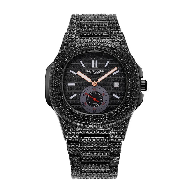Men’s Quartz Casual Watch  Waterproof 30M with Calendar & Mineral Glass Mirror