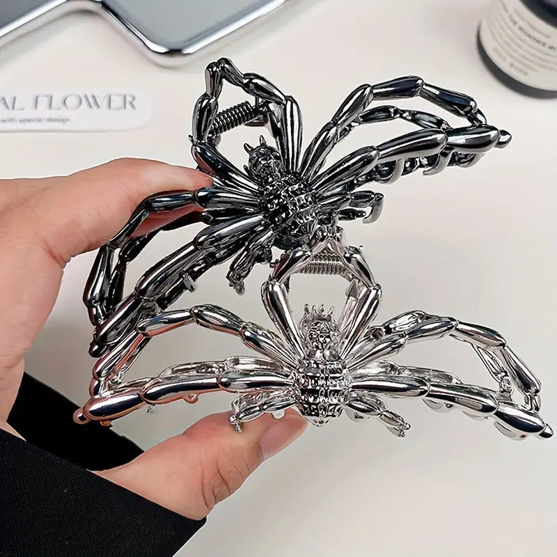 Hip Hop Fox Hair Clip Electroplated Metal in Silver, Black & Gold