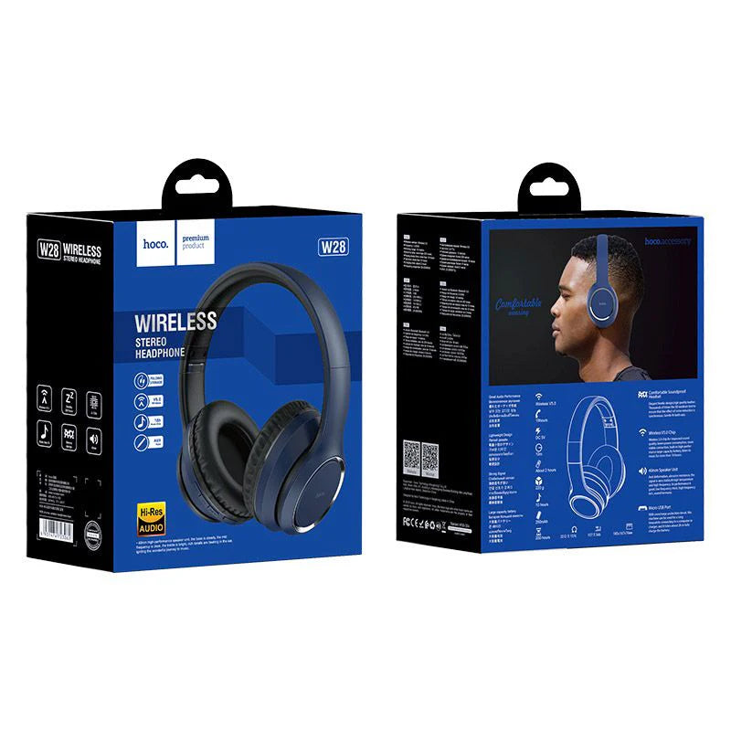 Hoco W28 Wireless Stereo Headphones Premium Sound & Comfort